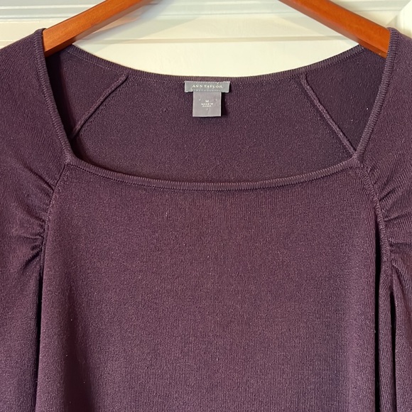 Purple Ann Taylor Knit Sweater M - Picture 2 of 4